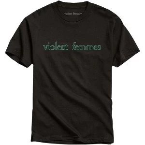 Image of Violent Femmes - Green Vintage Logo Unisex Small T-Shirt - Black