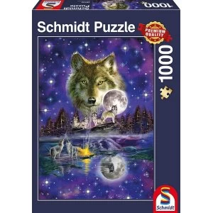 Image of Wolf in the Moonlight 1000 Piece Jigsaw Puzzle