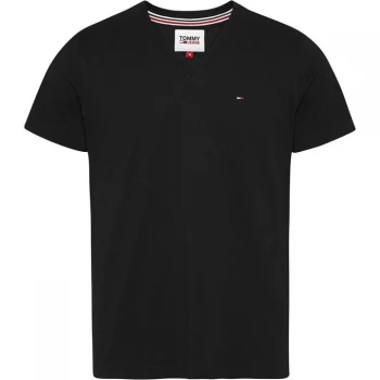 Image of Tommy Jeans Tjm Original Jersey V Neck Tee - Tommy Black