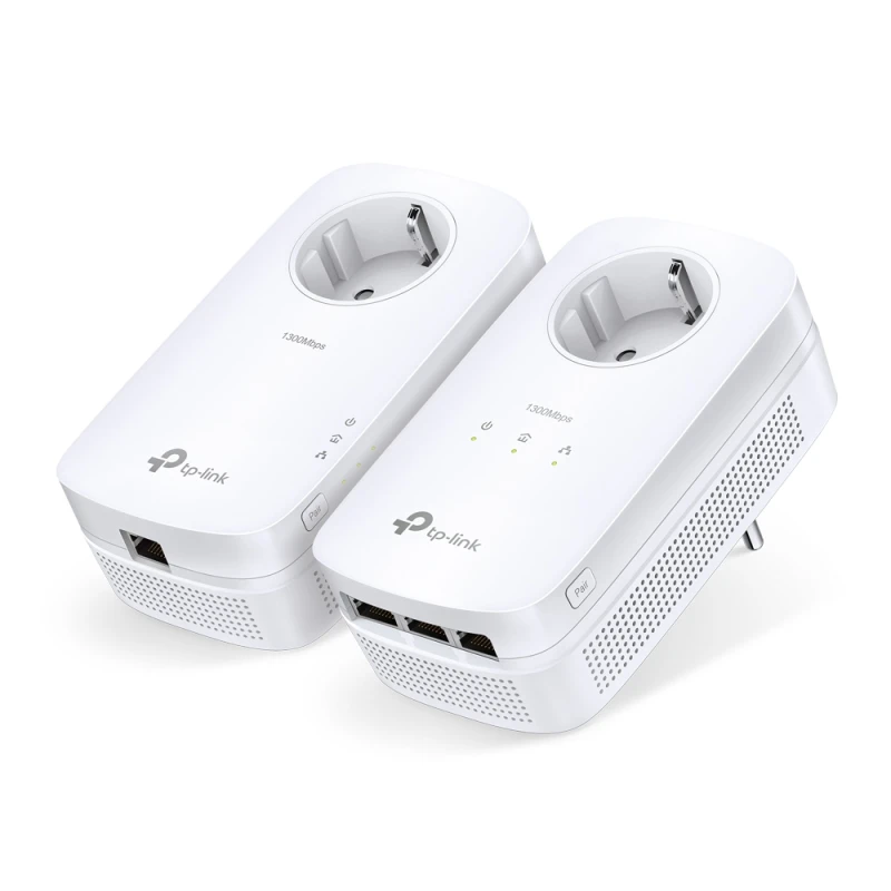 Image of TP Link TL-PA8033P KIT 1300 Mbps IEEE 1901 IEEE 802.3 IEEE 802.3ab IEEE 802.3u Type E / F Gigabit Ethernet 101001000 Mbps HomePlug AV2 TL-
