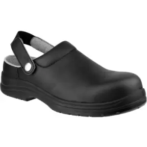Image of Amblers FS514 Unisex Clog Style Safety Shoes (9 UK) (Black) - Black