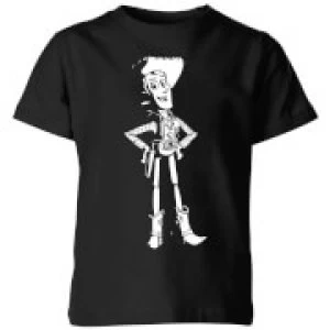 Image of Toy Story Sheriff Woody Kids T-Shirt - Black - 3-4 Years