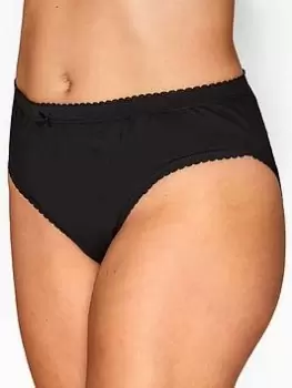 Image of Yours 5PK Hi Leg Briefs - Black, Size 26-28, Women