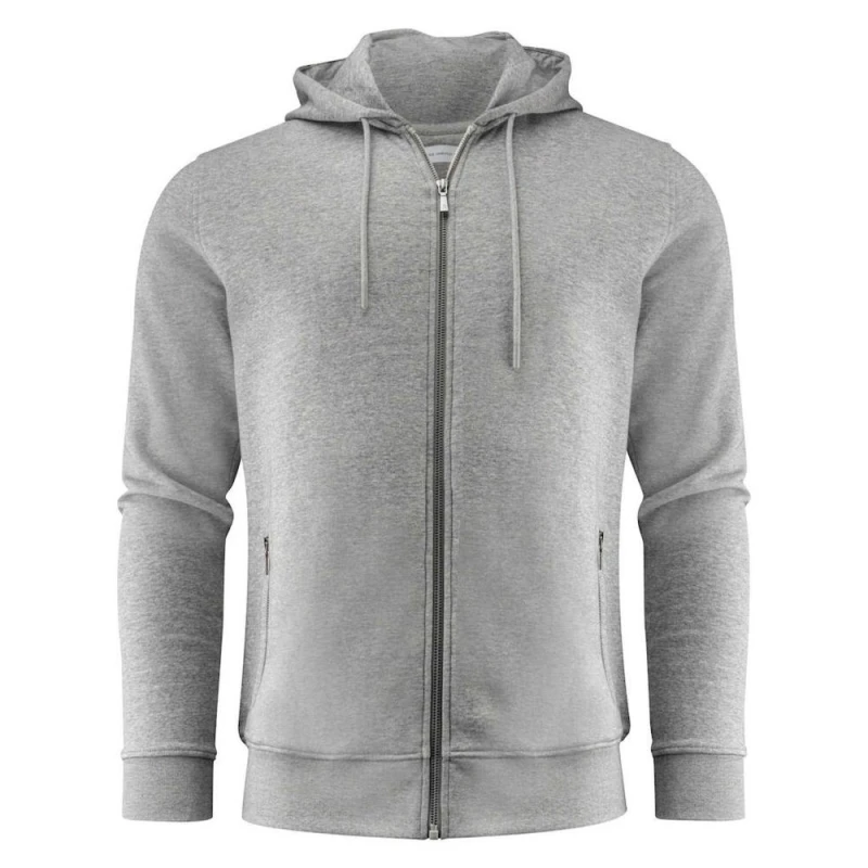 Image of James Harvest Mens Westwood Heights Full Zip Hoodie in Grey Size: Small Grey Male S