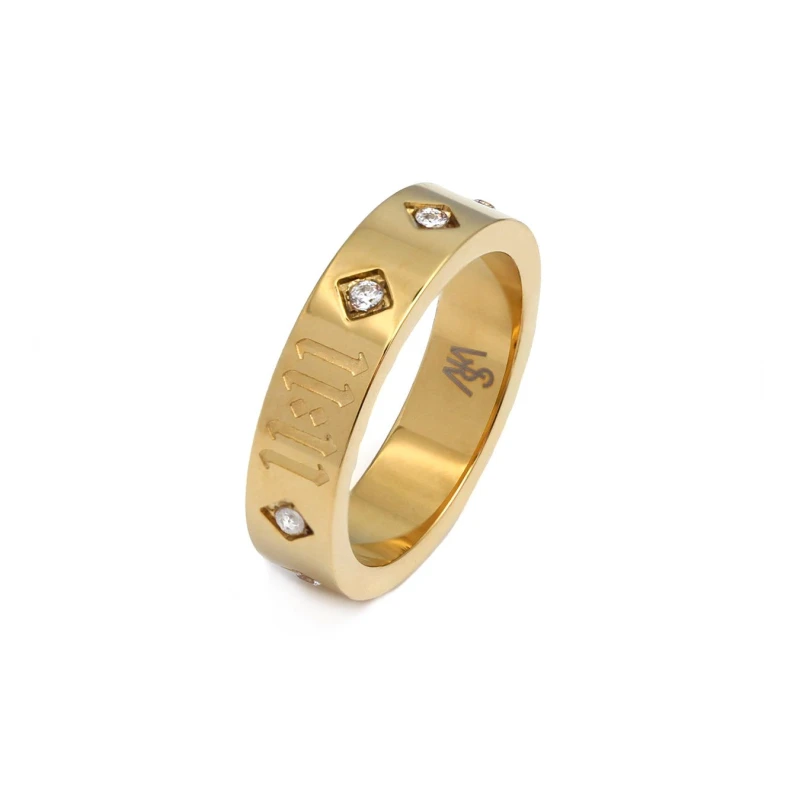 Image of Say It With 11:11 Ring - Yellow Gold - Large Gold Unisex Large