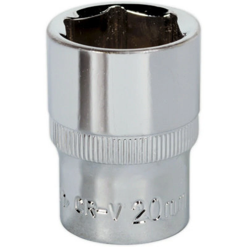 Image of Loops 20mm Forged Steel Drive Socket - 1/2" Square Drive - Polished Chrome Vanadium Metallics