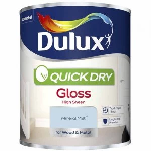 Image of Dulux Quick Dry Mineral Mist Gloss High Sheen Paint 750ml