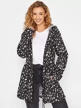 Image of Long Tall Sally Animal Print Pocket Parka - Black, Size 12, Women