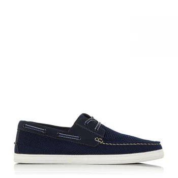 Image of Dune London Bonavista Boat Shoes - Navy Fabric