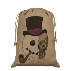 Image of Unorthodox Collective Hessian Snowman Santa Sack (One Size) (Brown)