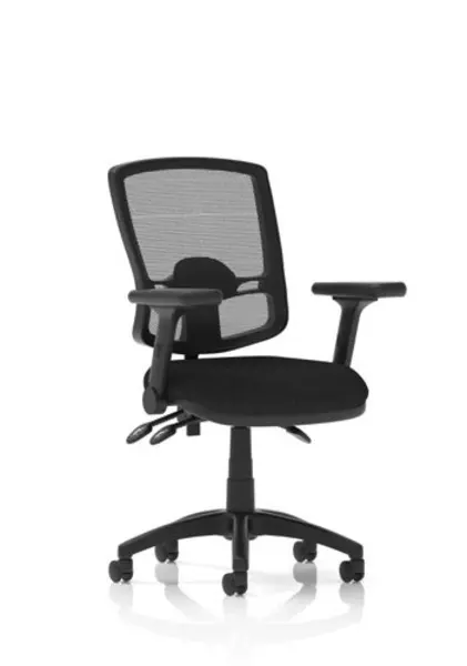 Image of Eclipse Eclipse Plus III Deluxe Mesh Back With Black Seat With Height Adjustable And Folding Arms DE03DMBLKFD