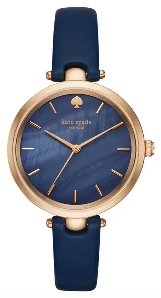 Image of Kate Spade KSW1157 Holland (34mm) Blue Mother-of-Pearl Dial Watch