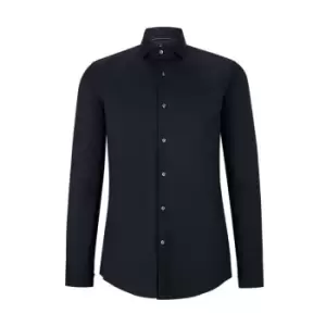 Image of Boss Plain Hank Long Sleeve Shirt - Black