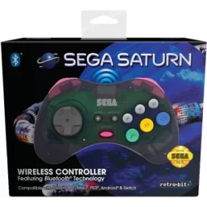 Image of Grey Retro-Bit Sega Saturn Bluetooth Pad