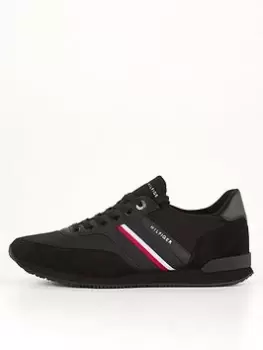 Image of Tommy Hilfiger Iconic Sock Runner Mix Trainers - Black