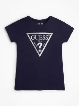Image of Guess Kids Foil Triangle Logo T-Shirt