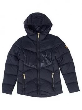 Image of Barbour International Girls Lydden Hooded Jacket - Black