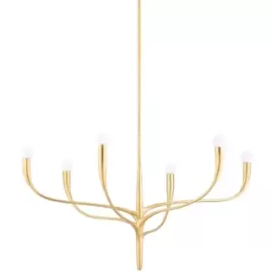 Image of Labra 6 Light Chandelier Gold, 2500K