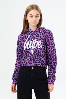 Image of Funk Leopard Crop Hoodie