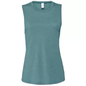 Image of Bella + Canvas Womens/Ladies Jersey Tank Top (S) (Deep Teal Heather)