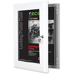 Image of Stewart Superior Wall Mountable Lockable Display Case 93 x 128cm White