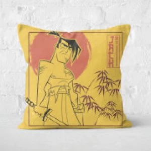 Image of Samurai Jack Jack Vs Aku Square Cushion - 40x40cm - Soft Touch