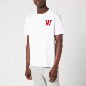 Image of Wood Wood Ace T-Shirt, 0001 White/White, Male, T-Shirts, 10144500-2222