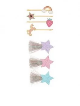 Image of Monsoon Girls Star Gazer Clips And Grips Hair Set - Multi