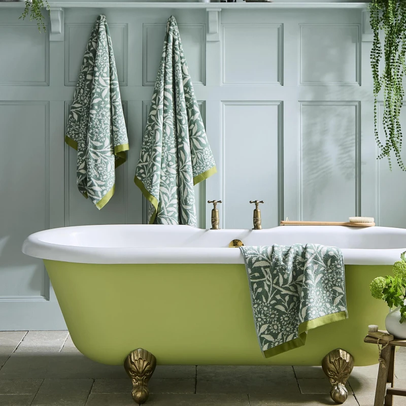 Image of William Morris At Home Michaelmas Daisy Towel Sage