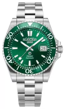 Image of Roamer 986983 41 75 20 Premier Automatic (42mm) Green Dial Watch