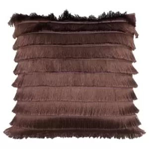 Image of Flicker Fringed Cushion Rose, Rose / 45 x 45cm / Cover Only