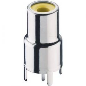 Image of RCA connector Socket vertical vertical Number of pins 2 Yellow Lumberg BTOR 1