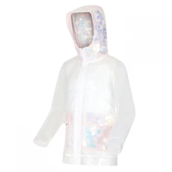 Image of Regatta Hallow Transparent Waterproof Jacket - Clear Sequin