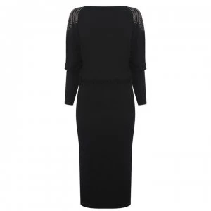 Image of Biba Long Sleeve Heat Seal Dress - Black