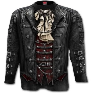 Image of Goth Wrap Allover Mens XX-Large Long Sleeve T-Shirt - Black