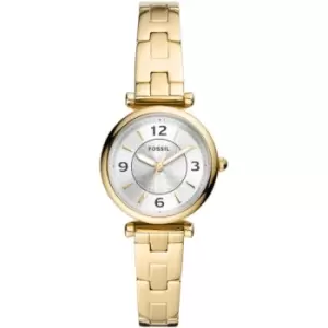 Image of Fossil Carlie Three-Hand Gold-Tone Stainless Steel Watch
