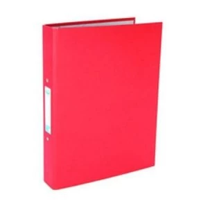 Image of Elba A4 Ring Binder Paper On-Board 2 O-Ring 25mm Red Single