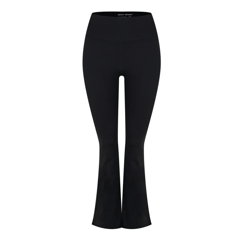 Image of DKNY High Waist Flared Trousers Womens - Black 8