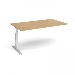 Image of Elev8 Touch boardroom table add on unit 1800mm x 1000mm - silver frame