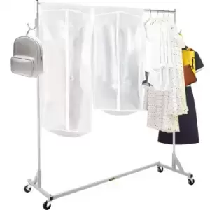 Image of VEVOR Z Rack, Industrial Grade Z Base Garment Rack, Height Adjustable Rolling Z Garment Rack, Sturdy Steel Z Base Clothing Rack w/ Lockable Casters