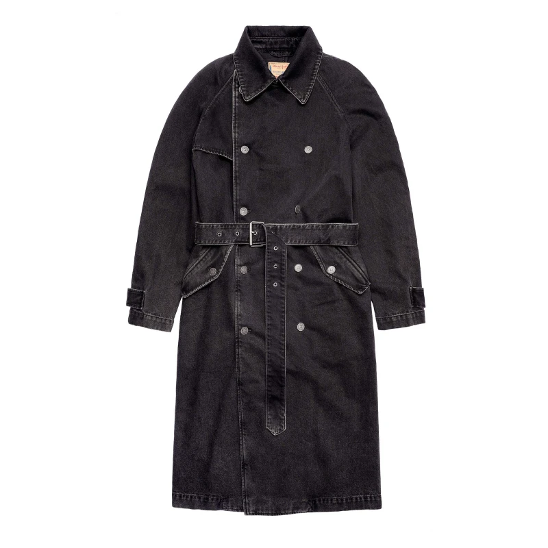 Image of Diesel Mens Delrir Long Sleeve Denim Jacket Black 02 male XS