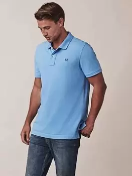 Image of Crew Clothing Classic Pique Polo - Sky Blue, Sky Blue, Size S, Men