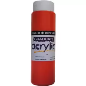 Image of Daler Rowney 123500619 Graduate Acrylic Paint 500ml Cadmium Orange Hue