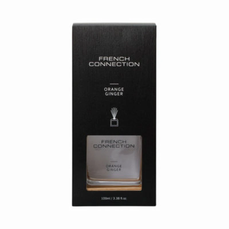 Image of French Connection French Connection Orange & Ginger Reed Diffuser 100ml Natural Wooden Surround Natural 100ml Unisex 5056791600214