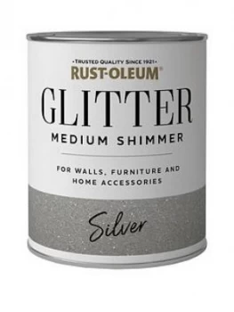 Image of Rust-Oleum Glitter Medium Shimmer Paint ; Silver 250Ml