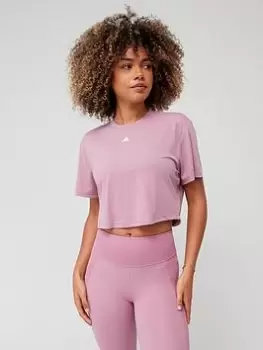 Image of adidas Performance Studio T-Shirt - Pink, Size XS, Women