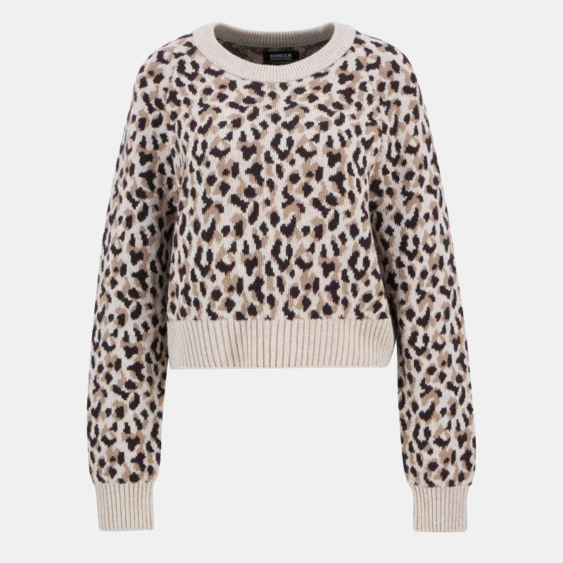 Image of Barbour International Harley Printed Crew Jumper Multi female 16 (XL)