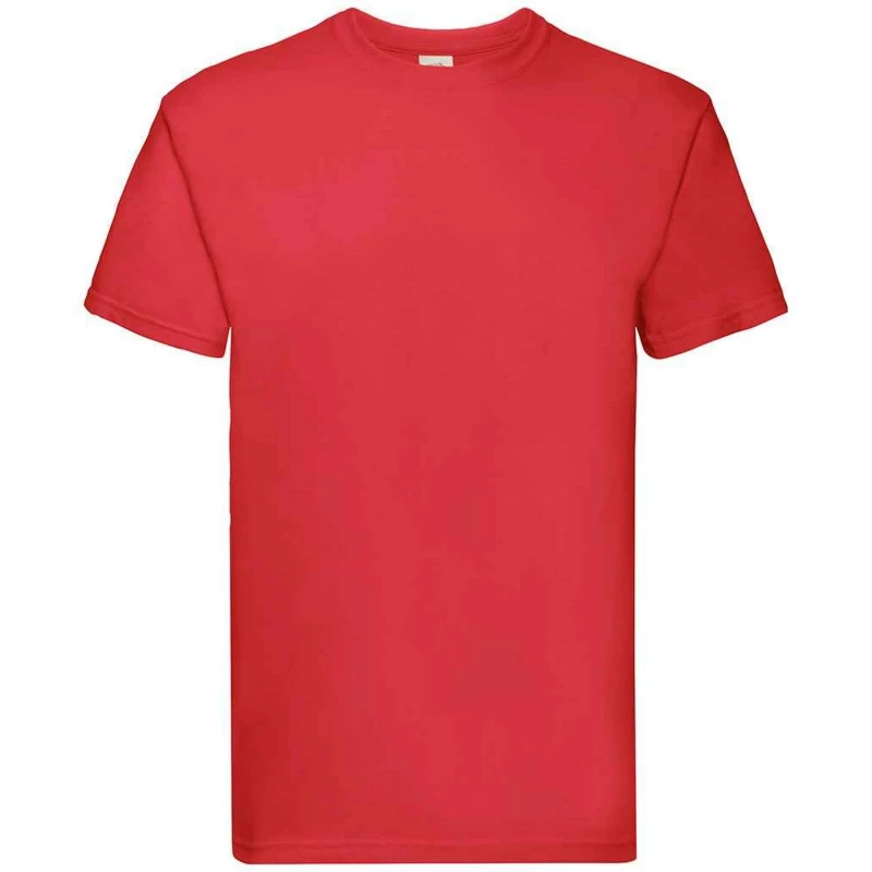 Image of Fruit Of The Loom Fruit of the Loom Men Super Premium Heather T-Shirt in Red Size: 3X-Large Red XXXL Male 5063527397607