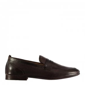 Image of H By Hudson Loafers - Dark Brown Perf