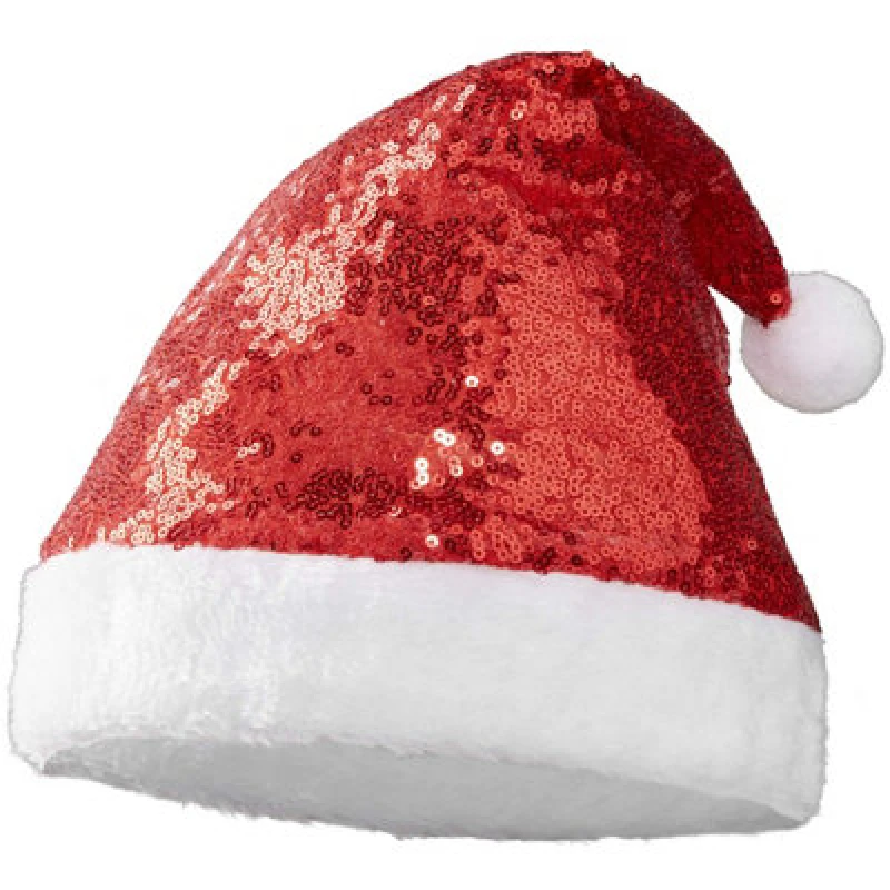 Image of Tectake Santa Hat With Red Sequins - Size 56 / Height: Approx. 56cm - Red